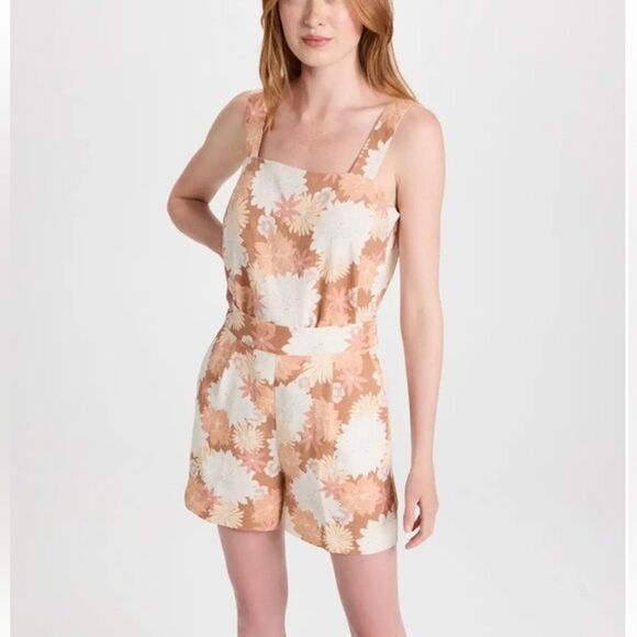 Faherty Pants - Faherty Sands Linen Shorts Floral Neutral  - Size M